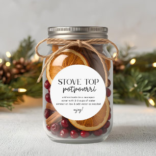 Modern Homemade Christmas Stovetop Potpourri Classic Round Sticker