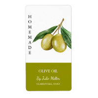 Modern Homemade Olive Oil Label