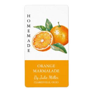 Modern Homemade Orange Marmalade Label