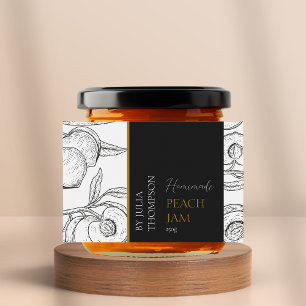 Modern Homemade Peach Jam Label