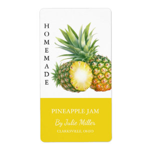 Modern Homemade Pineapple Jam Label