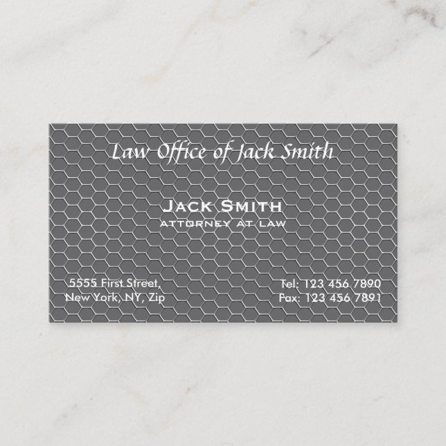 MODERN Honeycomb Business Card (Front)