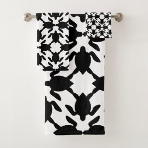 Modern Honu ( sea turtle ) Bath Towel Set