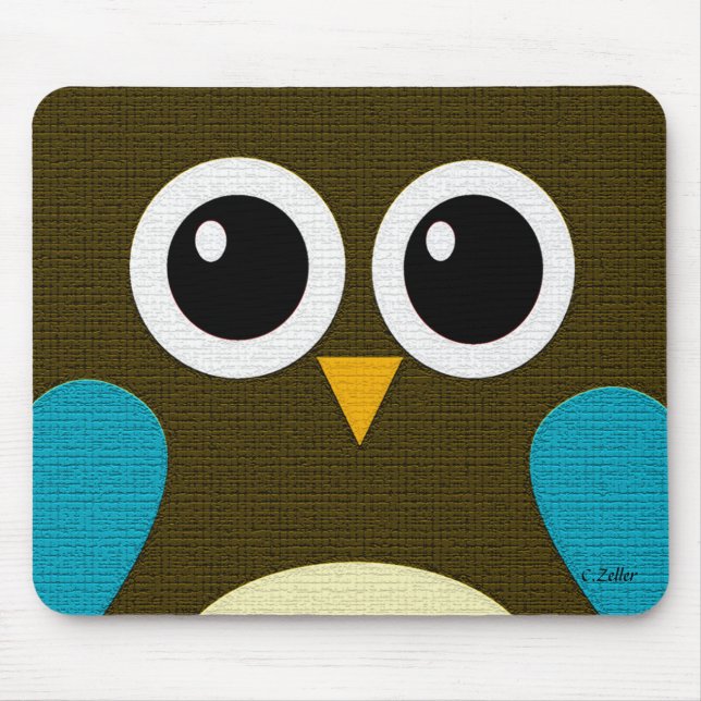 Modern Hoot Owl Mousepad (Front)