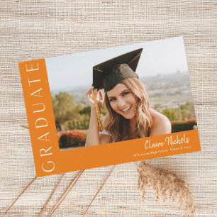 Modern Horizontal Photo Graduation Invitation