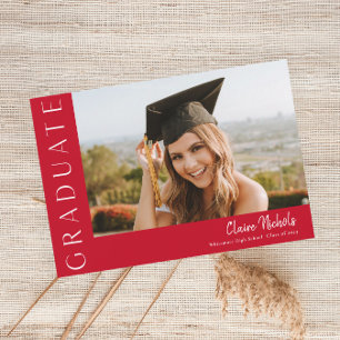 Modern Horizontal Photo Graduation Invitation