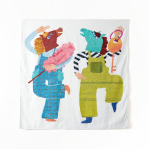 Modern Horse Collage Character Art(Semi-Gloss)