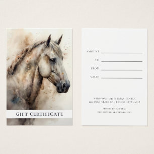 Modern Horse Riding Lessons Gift Certificate 