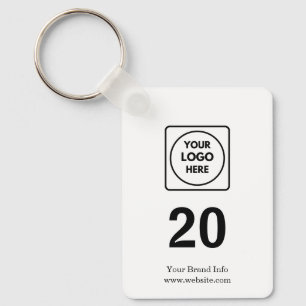 Modern Hospitality   Custom Room Number Logo  Key Ring