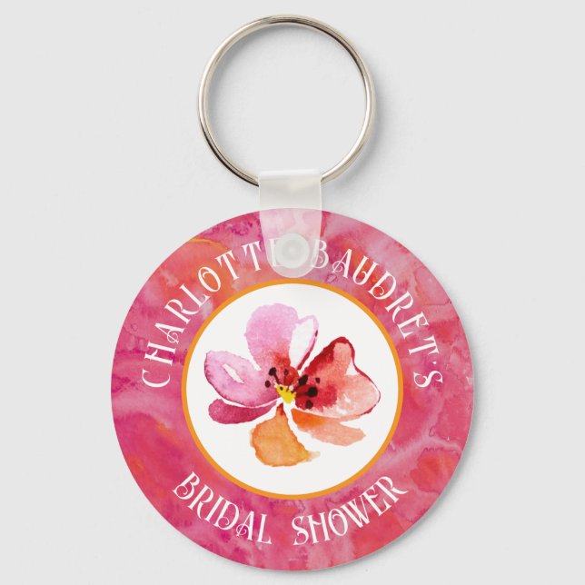 Modern Hot Colour  Key Ring (Front)