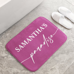 Modern Hot Pink Bath Mat
