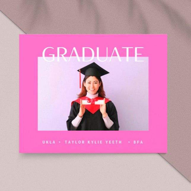 modern hot pink college senior photo graduate anno (Creator Uploaded)