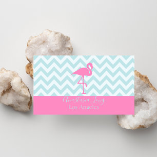 Modern Hot Pink Flamingo Business Card