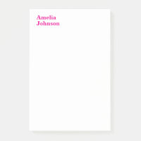 Modern Hot Pink Name Minimalist Professional