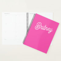 Modern Hot Pink Personalised Monogram and Name
