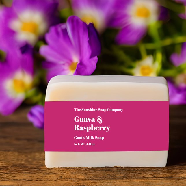 Modern Hot Pink Soap Belly Band Invitation Belly Band (Creator Uploaded)