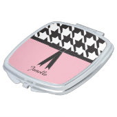 Modern Houndstooth Compact Mirror (Turned)