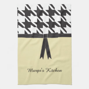 Modern Houndstooth Tea Towel