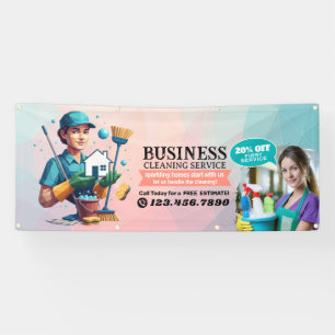 Modern House Cleaning Maid Service Housekeeping Banner