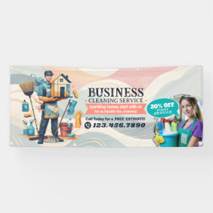 Modern House Cleaning Maid Service Housekeeping Banner