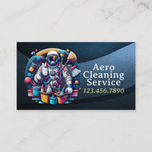 Modern House Cleaning Maid Service Housekeeping Business Card