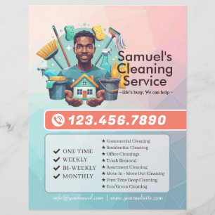 Modern House Cleaning Maid Service Housekeeping Flyer