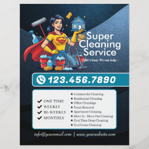 Modern House Cleaning Maid Service Housekeeping Flyer