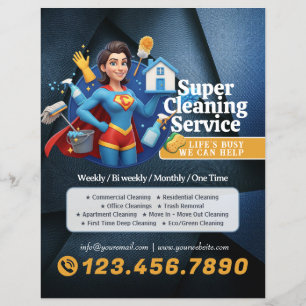 Modern House Cleaning Maid Service Housekeeping Flyer