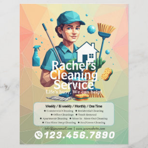 Modern House Cleaning Maid Service Housekeeping Flyer