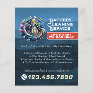 Modern House Cleaning Maid Service Housekeeping Flyer