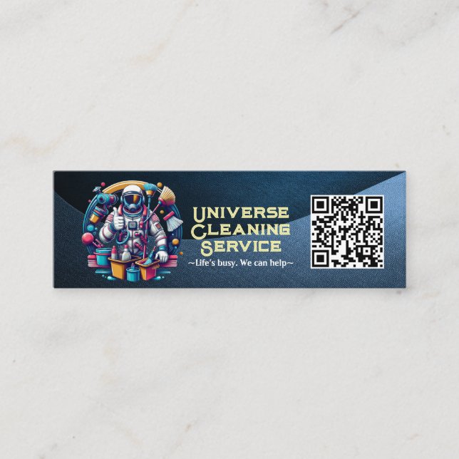 Modern House Cleaning Maid Service Housekeeping Mini Business Card (Front)