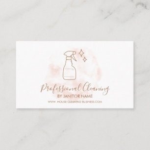 Modern House Cleaning Service & Maid Business Card