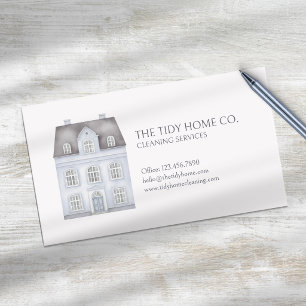 Modern House Cleaning Services Minimal Business Card