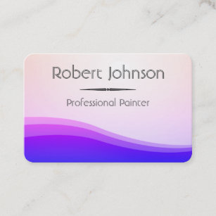 Modern House  Commercial Painting Services Purple Business Card