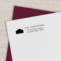 Modern House Family Name Return Address
