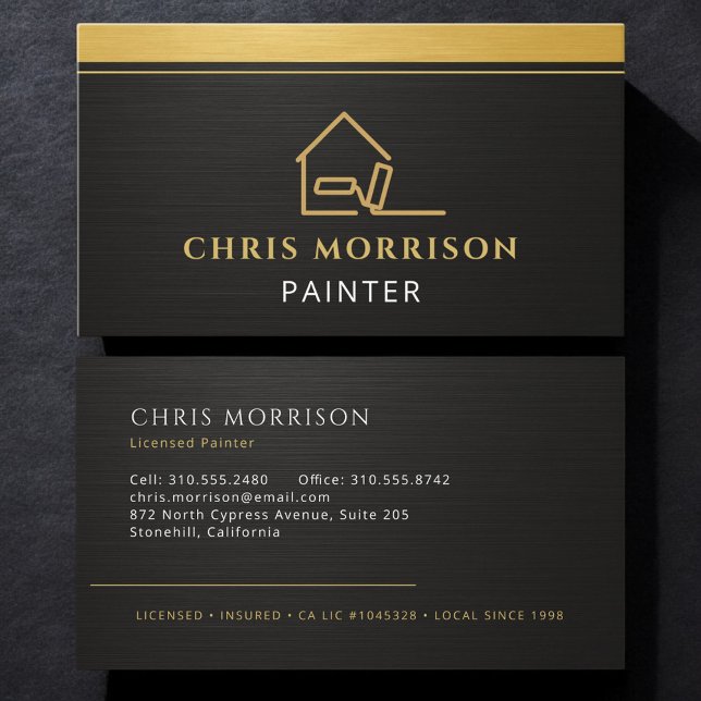 Modern House Painting Painter  Business Card (Creator Uploaded)