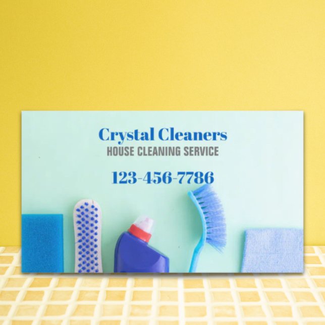 Modern Housekeeper Maid Services Housekeeping  Business Card (Modern Housekeeper Maid Services Housekeeping Business Card)