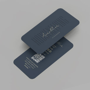Modern Housekeeping Housekeeper Professional Blue Business Card