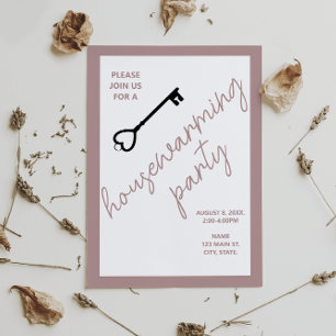 Modern Housewarming Open House Invitation Taupe