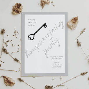 Modern Housewarming Party Invitation   Cool Gray