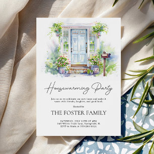 Modern Housewarming Party Simple Watercolor Invitation