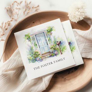 Modern Housewarming Party Simple Watercolor Napkin