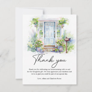 Modern Housewarming Party Simple Watercolor Thank You Card