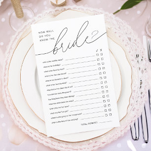 Modern How Well Do You Know The Bride Shower Game