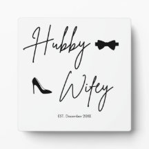 Modern Hubby & Wifey Name Sign – Est. Date