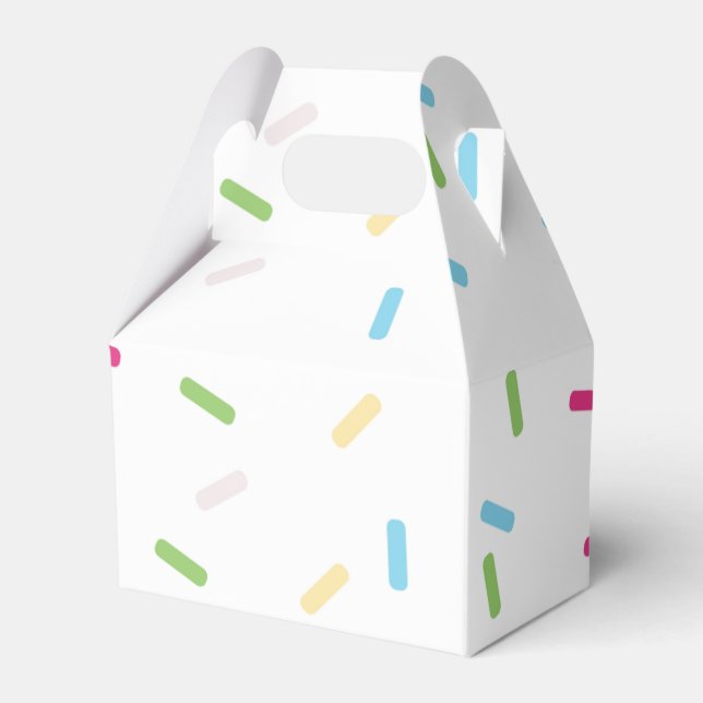 Modern Huge Sprinkles Birthday Party Favour Box (Front Side)