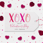 Modern Hugs & Kisses (XOXO) Valentine's Day Gift Tags<br><div class="desc">Celebrate in style this Valentine's day with these trendy gift tags. The design is easy to personalise with your own wording and these tags can be used as party decor,  gift tags,  and much more.</div>