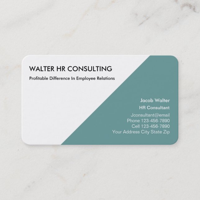 Modern Human Resources Business Cards (Front)