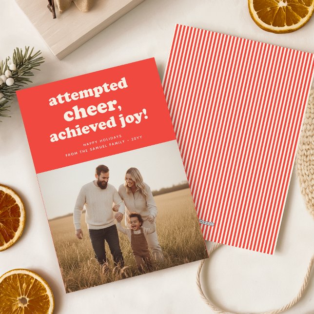 Modern Humor Funny Family Kid Photo Christmas Holiday Card (Creator Uploaded)