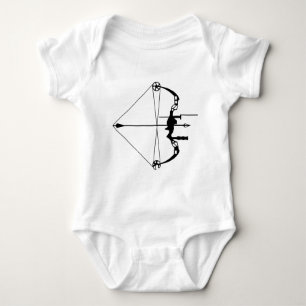 Modern Hunting Bow and Arrow Baby Bodysuit